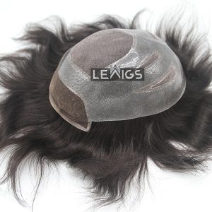 Fine Mono With Clear PU Perimeter & French Lace Front Toupee Hair Pieces