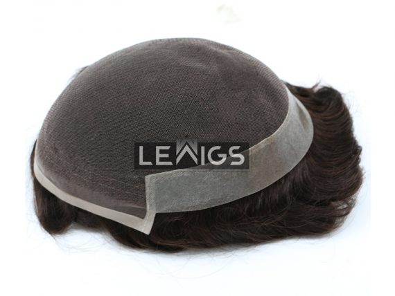 French Lace Mens Wig With Thin Clear PU On Back