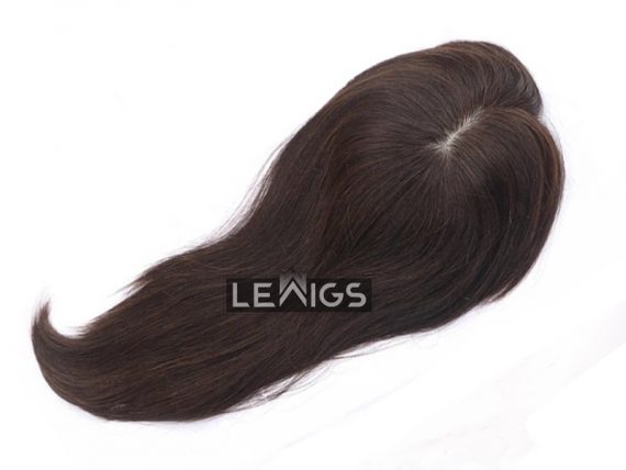Silk Hair Topper With 1/2" PU Coated Perimeter With Clips