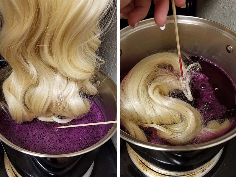 how to dye a wig blonde