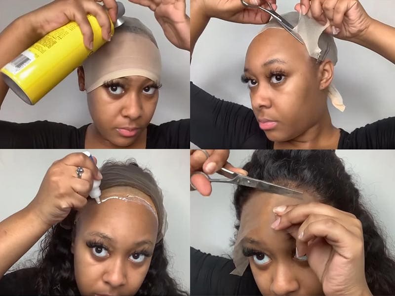 How I Apply My Lace Front Wigs Easy Glueless Method Vlr Eng Br