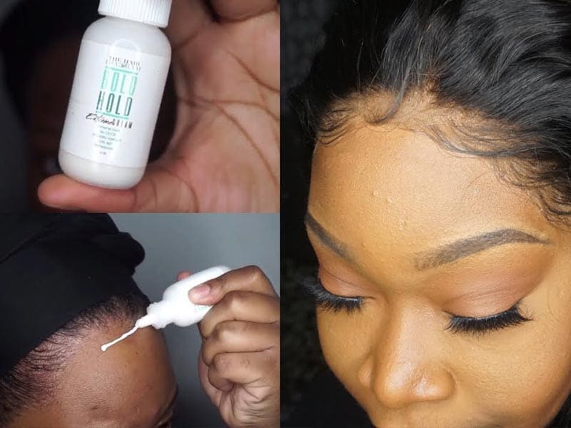 how to put in a lace front wig with glue