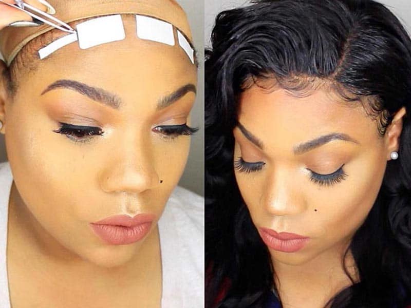 how to apply lace wig tape