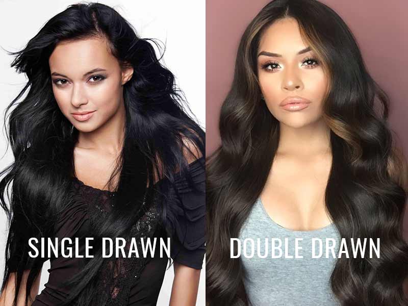 The difference between single drawn and double drawn hair 3