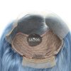 13*6 Straight Blue Lace Front Wig Real Hair 12"
