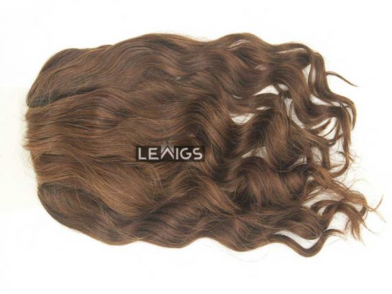 16" Wavy Silk Top Wiglet Hairpiece Brown Color