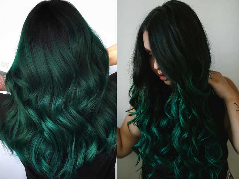 dark green hair color