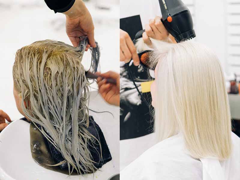 pode branquear o cabelo molhado e a razão pela qual