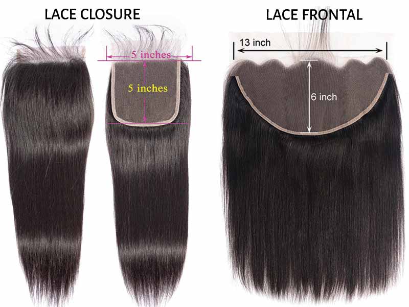 difference between lace frontal and closure