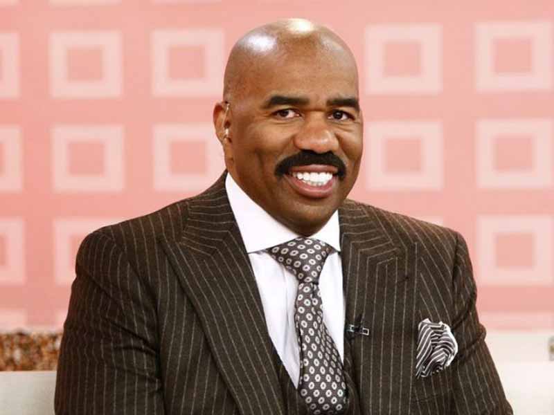 Steve Harvey bald. 