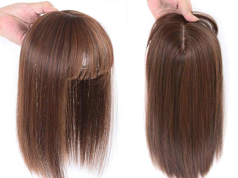 Try Hair Topper With Bangs For Voluminous & Nice-Looking Hair Crown