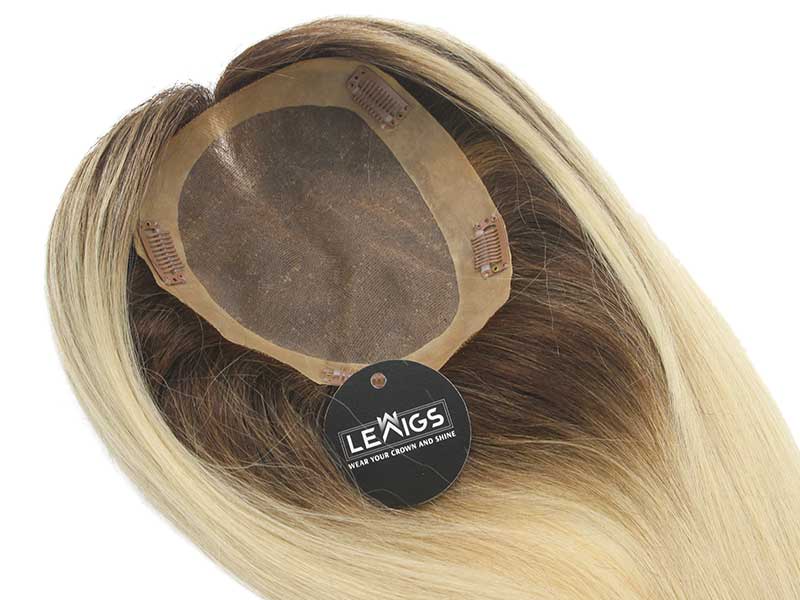 20" Remy Human Hair Topper Ombre Color 2/60 Ash - Lewigs