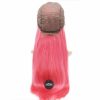 22" Pink Lace Front Wig LewigsReal Hair 180% Density