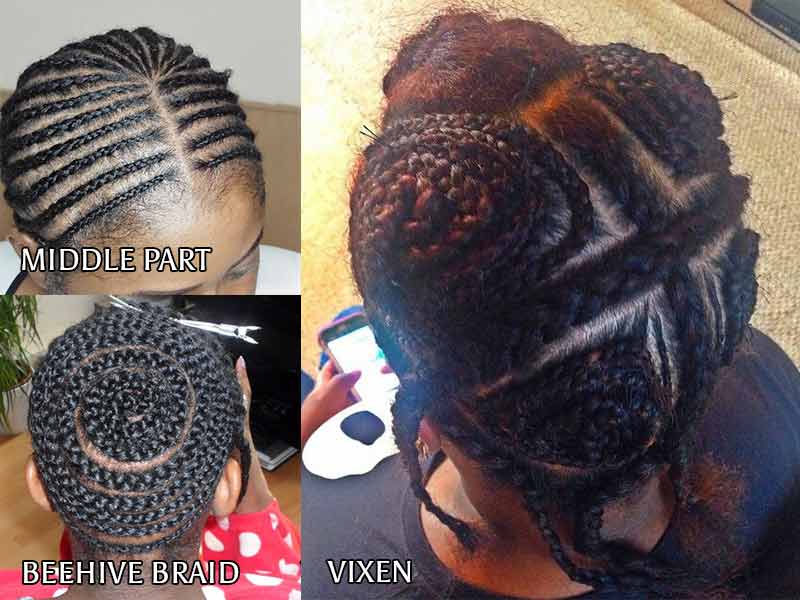 lace front wig braid pattern