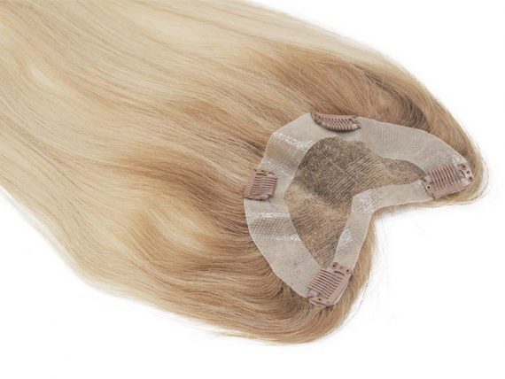 16" Blonde Ombre Hair Topper V-Part 100% Density