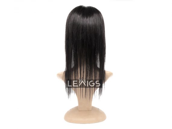 Black Mono Hair Topper PU Coated 150% Density